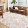 Area Rug Washable Non Slip Backing Boho Trellis Rug Low Pile Distressed Floor Carpet Retro Accent Rug for Living Room Bedroom - 2 of 4