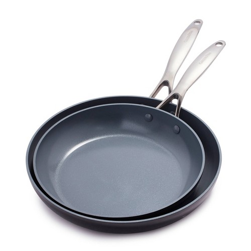 GreenPan Valencia Pro 10" & 12" Frypan Set Black
