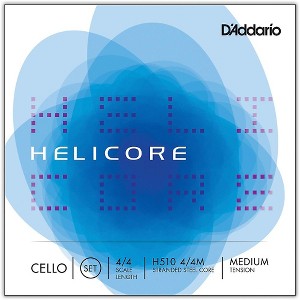 D'Addario Helicore Series Cello String Set 4/4 Size Medium - 1 of 2