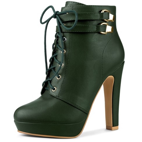 Round-toe heeled ankle boots - Women