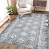Boho Area Rugs Washable Rug Moroccan Lattice Rugs Living Room Rug Non-Slip Non-Shedding Carpet Soft Geometric Rugs - 2 of 4