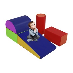 BestMassage Soft Foam Climbing Blocks Set 5 Pieces Modular Crawling and Sliding - 1 of 4
