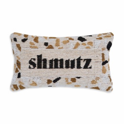 TOV Furniture Shmutz Jacquard Cotton Pillow in Cream