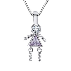 Little Girl or Boy Baby Birthstone Pendant Necklace for Mom or Grandma Ginger Lyne Collection - 1 of 4