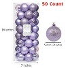 Every Day is Christmas Round 50ct 2.24"/57mm Shatterproof Christmas Tree Ornaments Set, Christmas Tree Balls Decoration - 2 of 4