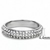Slickblue Stylish Polished Crystal Band Ring, Stainless Steel, Women’s Fashion Ring, Clear, Sizes 5-10 - 2 of 4