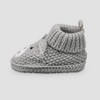 Baby Boys' Knitted Bear Slippers - Just One You® made by carter's Gray Newborn - image 2 of 3