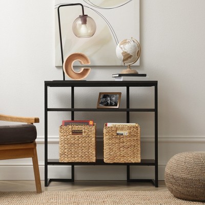 Natural Water Hyacinth Woven Storage Baskets with Handles, Set of 2