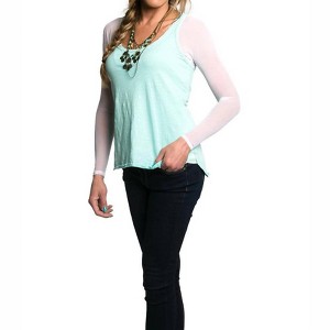 Women's Long Sleeve Mesh Coverup - Sleevey Wonders - 1 of 4