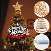 Aoibox 10 inch Rose Gold Wire Christmas Tree Topper Star 1 Piece with 20 LED Lights Elegant Glitter Free Holiday Tree Decoration - 4 of 4