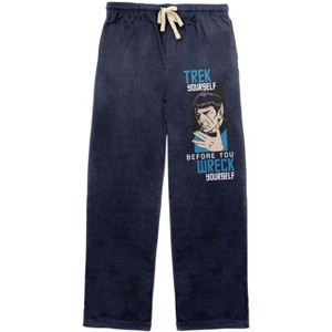 Star Trek Spock Trek Yourself Men's Navy Sleep Pajama Pants - 1 of 3