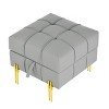 Airsurfer Compact Gray Ottoman Modern Upholstered Storage Ottoman Footrest for Living Room Elegance - 4 of 4