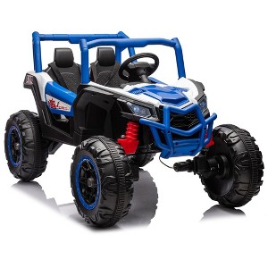 2 Seater Ride on Car for Kids, 24V Powered Electric Off-Road UTV Ride Toy - 1 of 4