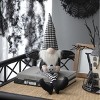FURNIinspire Decorative Objects Holiday Decorations, Fabric Sitting Black Gnome With Wings, Striped Socks, Set Of 2, Multicolored, 3.5"*4.3"*23.5" - 3 of 4