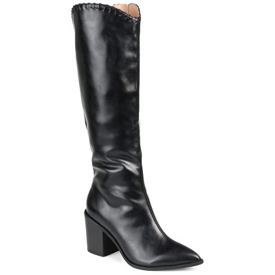 Journee Collection Womens Daria Tru Comfort Foam Wide Calf Stacked Heel Knee High Boots