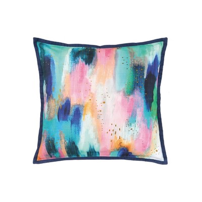carol & frank Colorful Brush Strokes Pillow