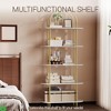 71" Bookshelf 5 Tier Bookcase Arched Display Racks Tall Bookshelf Freestanding Open Storage Shelf Adjustable Shelves - 4 of 4