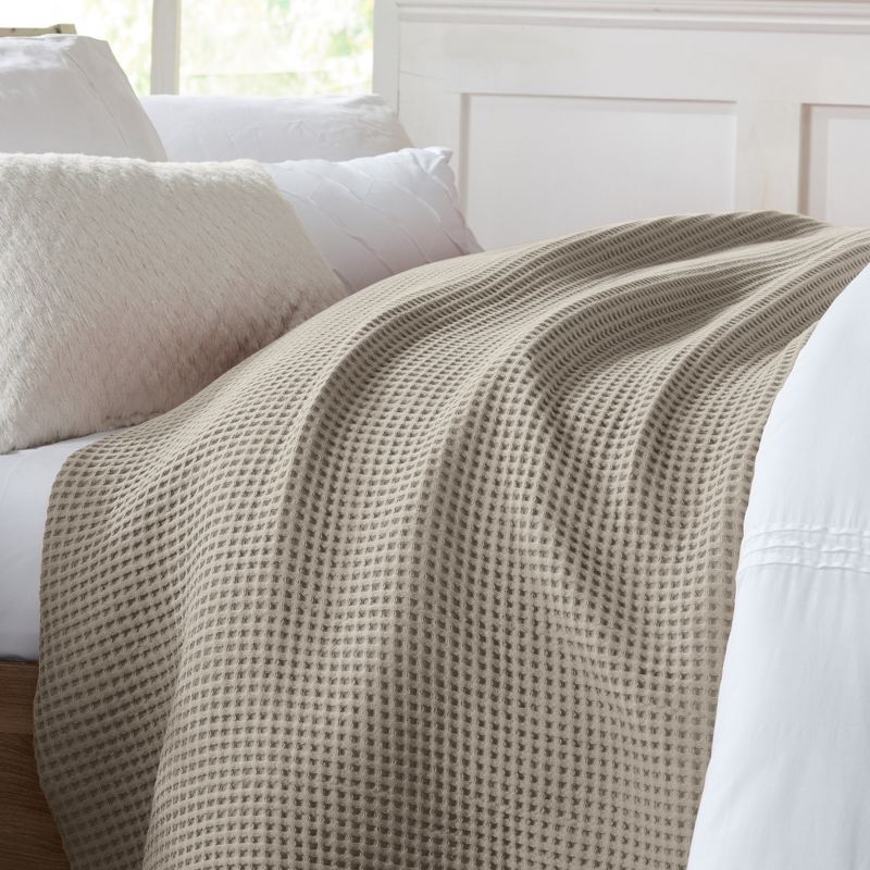 Market & Place 100% Cotton Waffle Weave Bed Blanket, 5 of 7