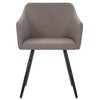 vidaXL Dining Chairs 4 pcs Taupe Fabric - 3 of 4