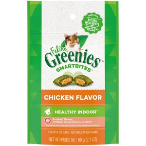 Greenies Smartbites Healthy Indoor Chicken Flavor Cat Treats - 1 of 4