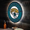Evergreen Ultra-Thin Edgelight LED Wall Decor, Round, Jacksonville Jaguars- 23 x 23 Inches Made In USA - 2 of 4