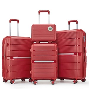 Whisen 4-Piece Luggage Set (14"/20"/24"/28") with TSA Lock and 3-Level Telescoping Handle - 1 of 4