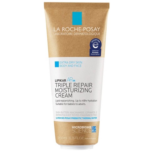 la roche posay triple repair moisturizer on face