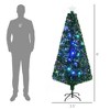 YOOCOZZ  Christmas Decor - 6ft Douglas Fir Pre-Lit Artificial Xmas Tree with Realistic Branches, 24 Multi-Color LED Lights, Fiber Optics and 230 Tips - 2 of 4