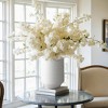 LuxenHome White Terracotta 12-Inch Tall Indoor and Outdoor Cylinder Vase - 3 of 4