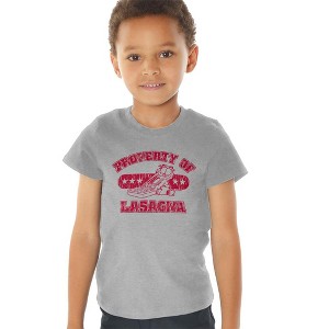 Toddler Boys' Garfield Property Of Lasagna T-Shirt Athletic Heather - 1 of 4