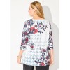 Catherines Women's Plus Size V-Neck Placement Print Top - 3 of 4