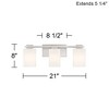 Possini Euro Design Henry Modern Wall Light Brushed Nickel Hardwire 21" 3-Light Fixture Opal White Glass Shade for Bathroom Vanity - 4 of 4