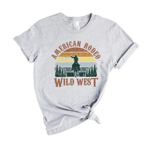 Simply Sage Market Women's American Rodeo Wild West Short Sleeve Graphic Tee - 1 of 2