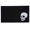 HomeRoots 24" X 36" Black And White Coir Skull Outdoor Halloween Door Mat - 4 of 4