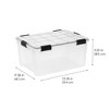IRIS 60qt Plastic Storage Bins with Sealed Lids Clear Gasket Box Airtight Containers 4pk - 3 of 4