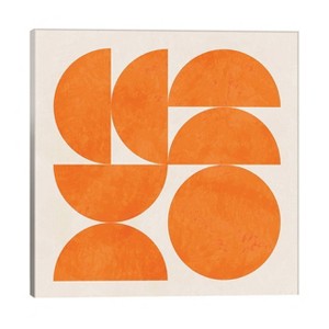 Geometric Shapes Orange by Ana Rut Bre Unframed Wall Canvas - iCanvas - 1 of 3