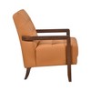 CAVINAS Leather Upholstered Accent Chair,Modern Arm Chairs with Solid Wood Arms and Legs for Bedroom,Reading Room - 4 of 4