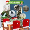Santa Hat Chair Covers Festive Red and White for Christmas Holiday Decor, Home Kitchen Dining Room Bar Party Supplies - 3 of 4