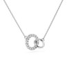 Pompeii3 1/3Ct Mini Duet Circle Diamond Necklace 14k Gold Pendant Lab Created 18" - 3 of 4