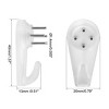 Unique Bargains ABS Non-mark Hook Picture Frame Hangers White 1.57"x0.79"x0.51" 30 Pcs - 3 of 3