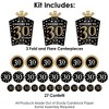 Big Dot of Happiness Adult 30th Birthday - Gold - Birthday Party Decor and Confetti - Terrific Table Centerpiece Kit - Set of 30 - 3 of 4