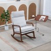 25.2"W Modern Rocking Chair Accent Lounge Armchair Comfy Boucle Upholstered,Green - 4 of 4