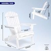 Premium Foldable Solid Wood Outdoor Lounge Chair with Embossed Grain & Comfortable Design, Set of 2-Coolbibila - 4 of 4