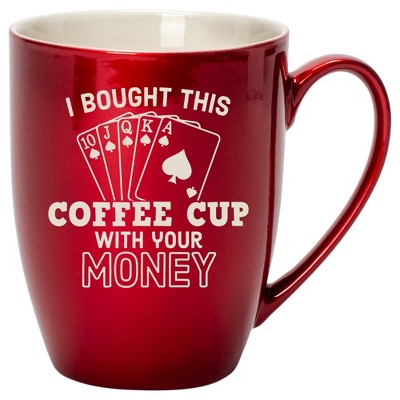 100 North Cardinal Red Metallic Finish, 10 Ounce, Comfortably Fits Your Hands, New Bone China Coffee Tea Cup Mug, I bought this coffee cup with your