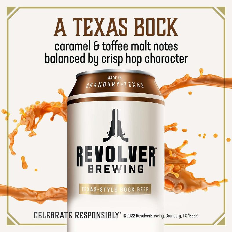 Revolver Y&#39;All&#39;s Bock Beer - 6pk/12 fl oz Cans, 3 of 9