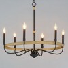 Maxim Lighting Franklin 6 - Light Chandelier in  Driftwood/Black - 3 of 4