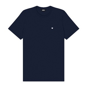 Dalix Mens Lil Heart Midweight Cotton Tee - 1 of 4
