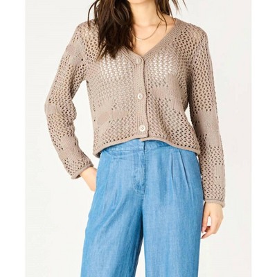 Women's Open Knit Cardigan Sweater - Dex Clothing