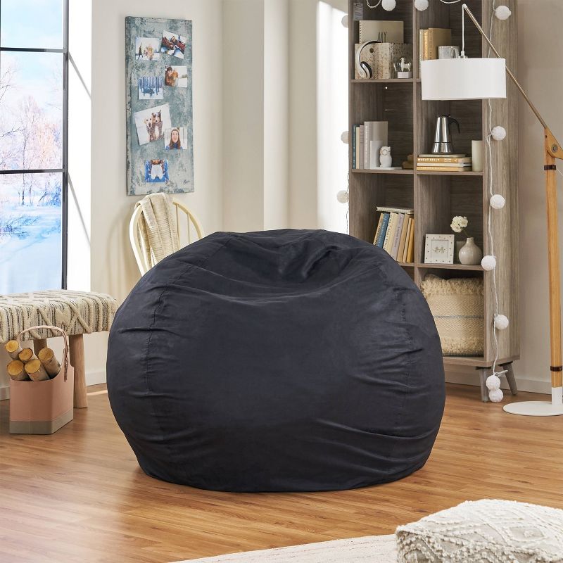 5' Bates Traditional Suede Bean Bag (Covers Only) - Christopher Knight Home, 5 of 6