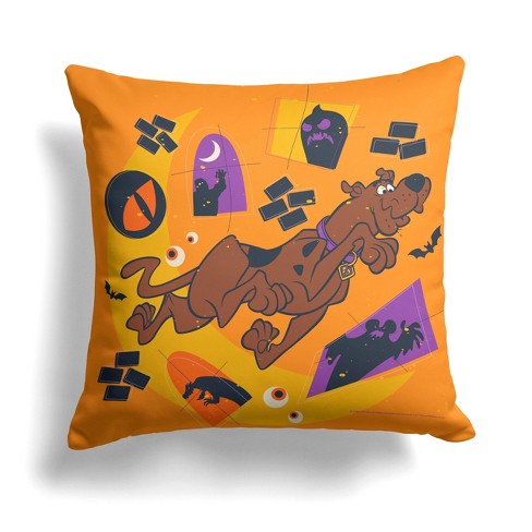 Warner Bros. Scooby-Doo Running Through Haunted Halls Throw Pillow 18x18 Inches - image 1 of 2